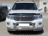 Toyota Land Cruiser 200 2013-наст.вр.-Дуга передняя по низу бампера d-76+60 радиусная с доп. защитой картера d-43 с доп. дугой